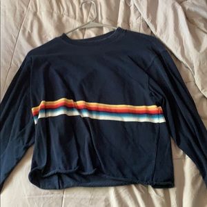 long sleeve navy shirt